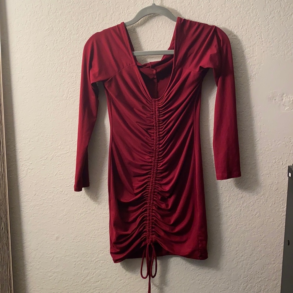Burgundy fashion nova dress